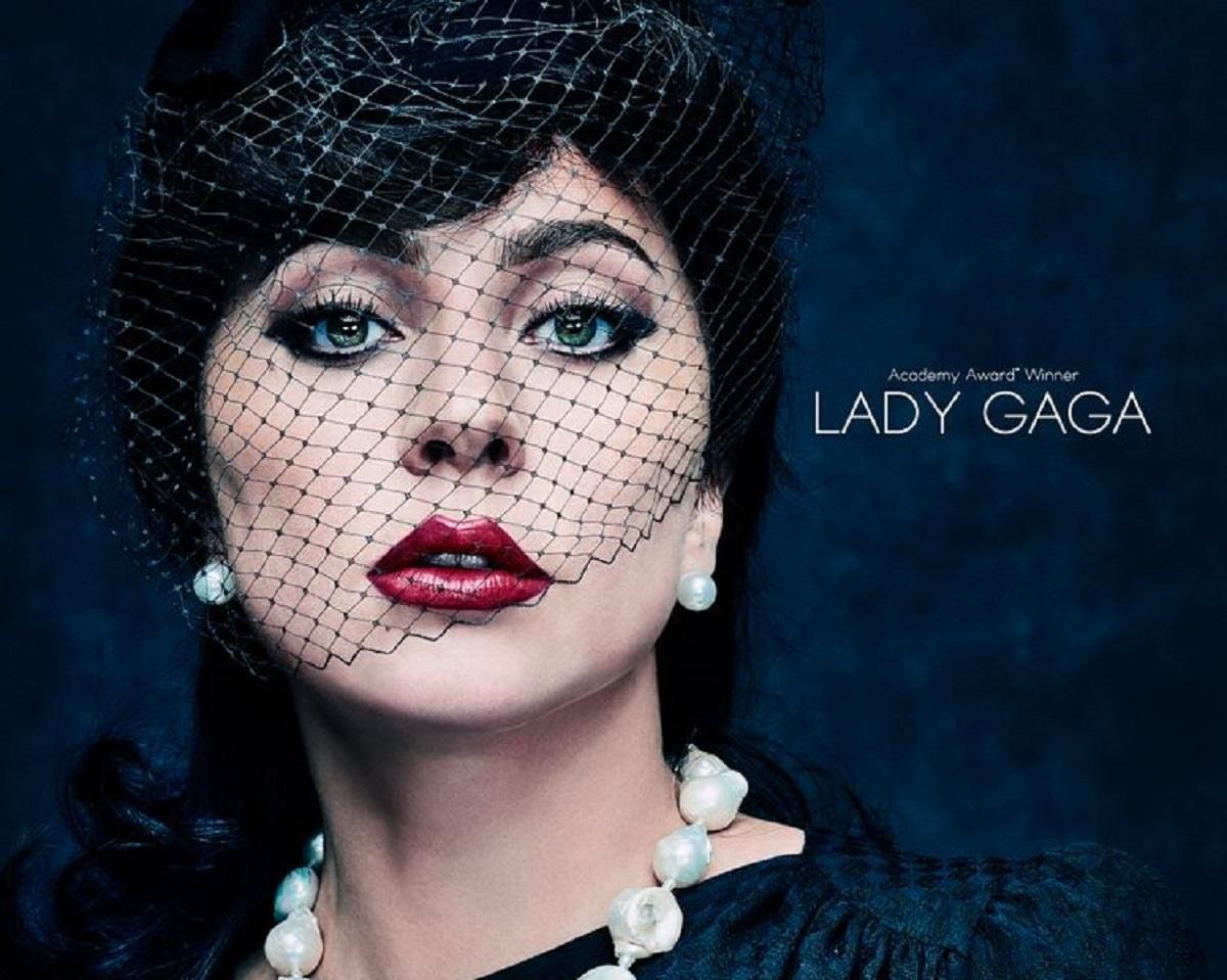 Леді Ґаґа на постері фільму Дім Ґуччі Леді Ґаґа на постері фільму Дім Ґуччі