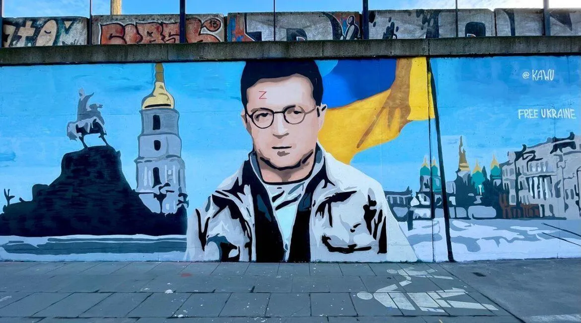 Володимир Зеленський на муралі в Польщі
