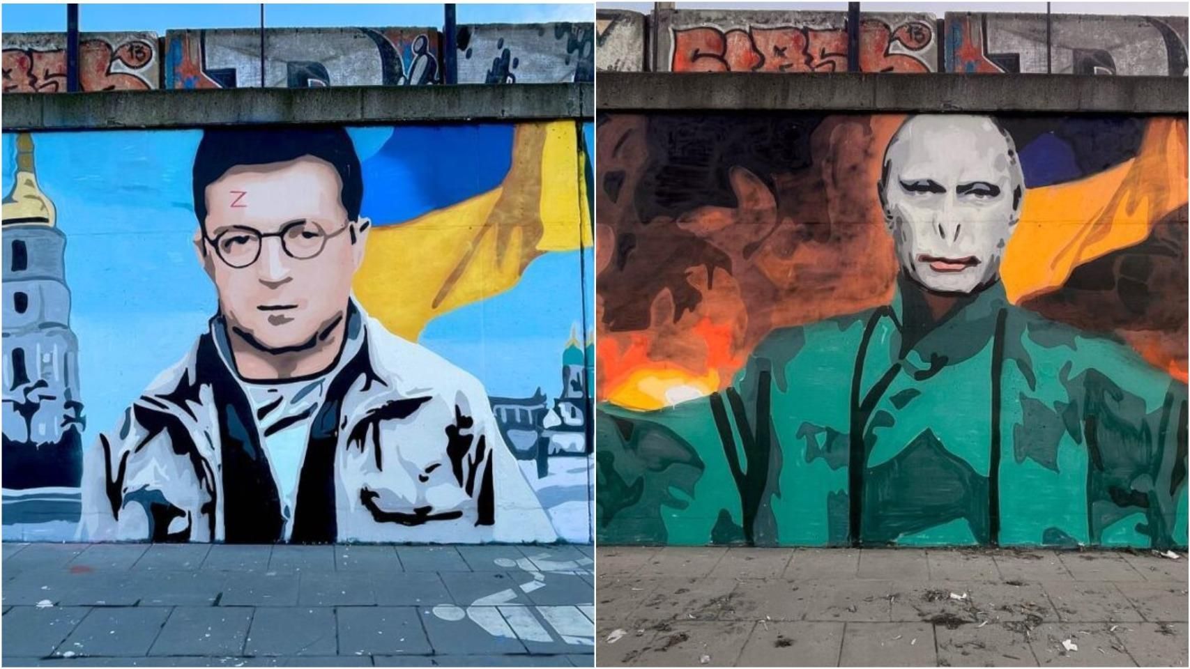 Зеленский – Поттер, Путин – Волдеморт: в Польше появились необычные муралы в поддержку Украины - Кино