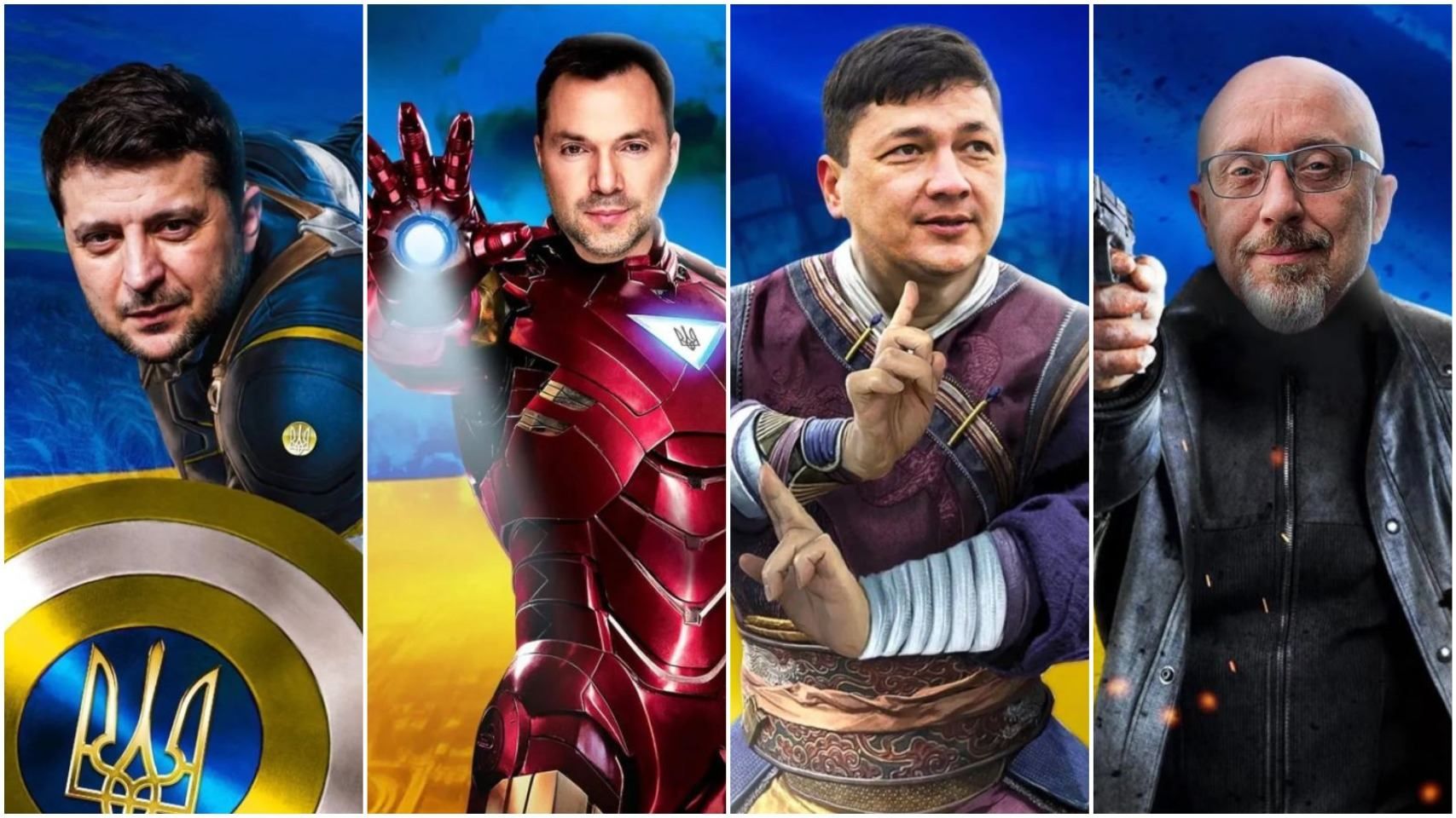 Как выглядят Зеленский, Арестович, Ким во вселенной Marvel: супергеройские фото - Кино
