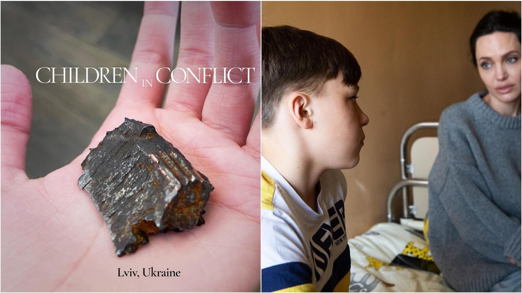Джолі вперше в інстаграмі прокоментувала візит в Україну і показала уламок бомби - Кіно