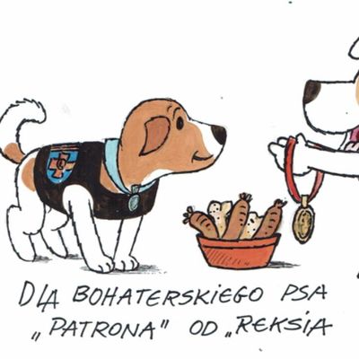 Для героического пса: персонаж польского мультика Рекс передал поздравление Патрону