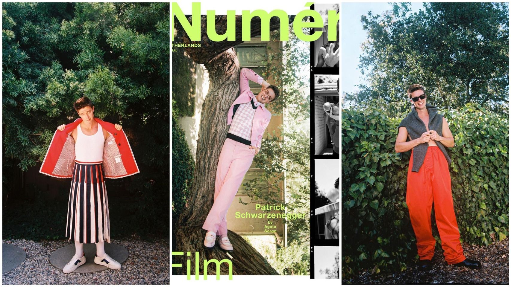 Сын Арнольда Шварценеггера снялся для популярного журнала в юбке и топлессе Сын Арнольда Шварценеггера снялся для популярного журнала в юбке и топлессе