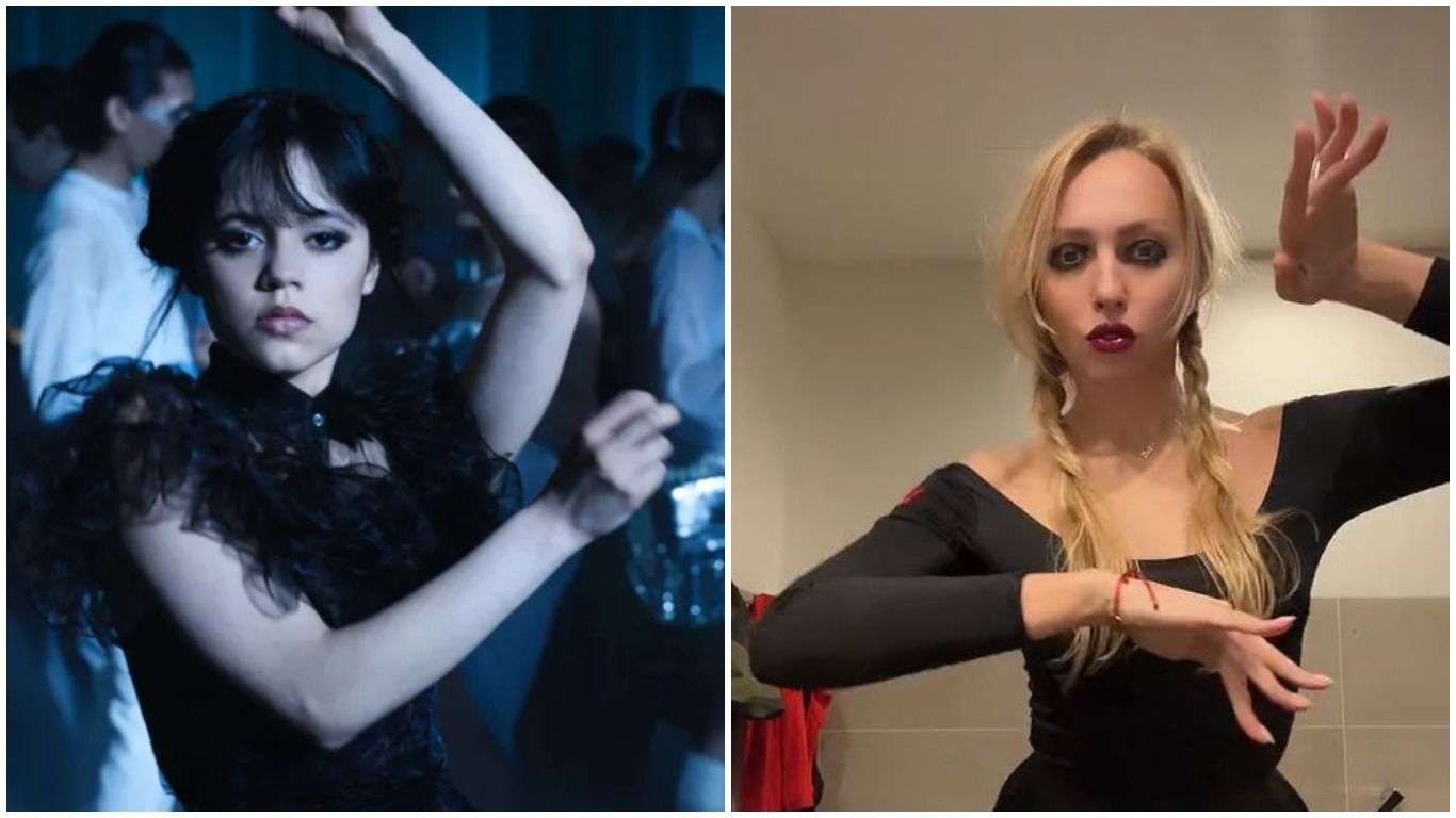 Оля Полякова повторила танец Венздей в ванной комнате – отзывы зрителей и видео Оля Полякова повторила танец Венздей в ванной комнате – отзывы зрителей и видео