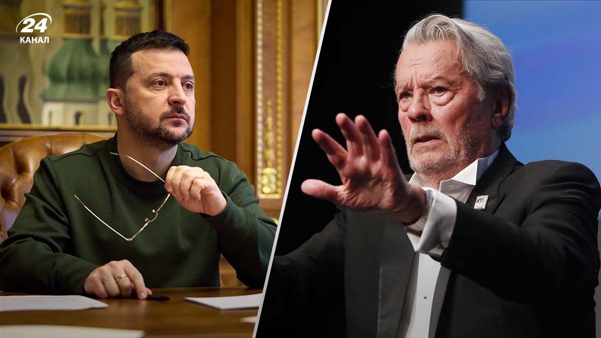 Зеленський нагородив Алена Делона Зеленський нагородив Алена Делона