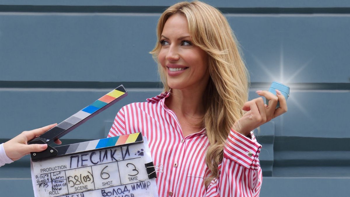 Леся Никитюк на съемках фильма "Песики" Леся Никитюк на съемках фильма "Песики"