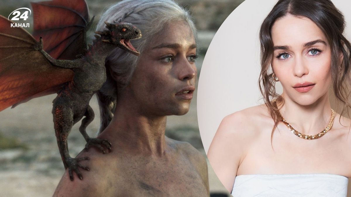 Емілія Кларк у серіалі "Гра престолів" та у реальному житті Емілія Кларк у серіалі "Гра престолів" та у реальному житті